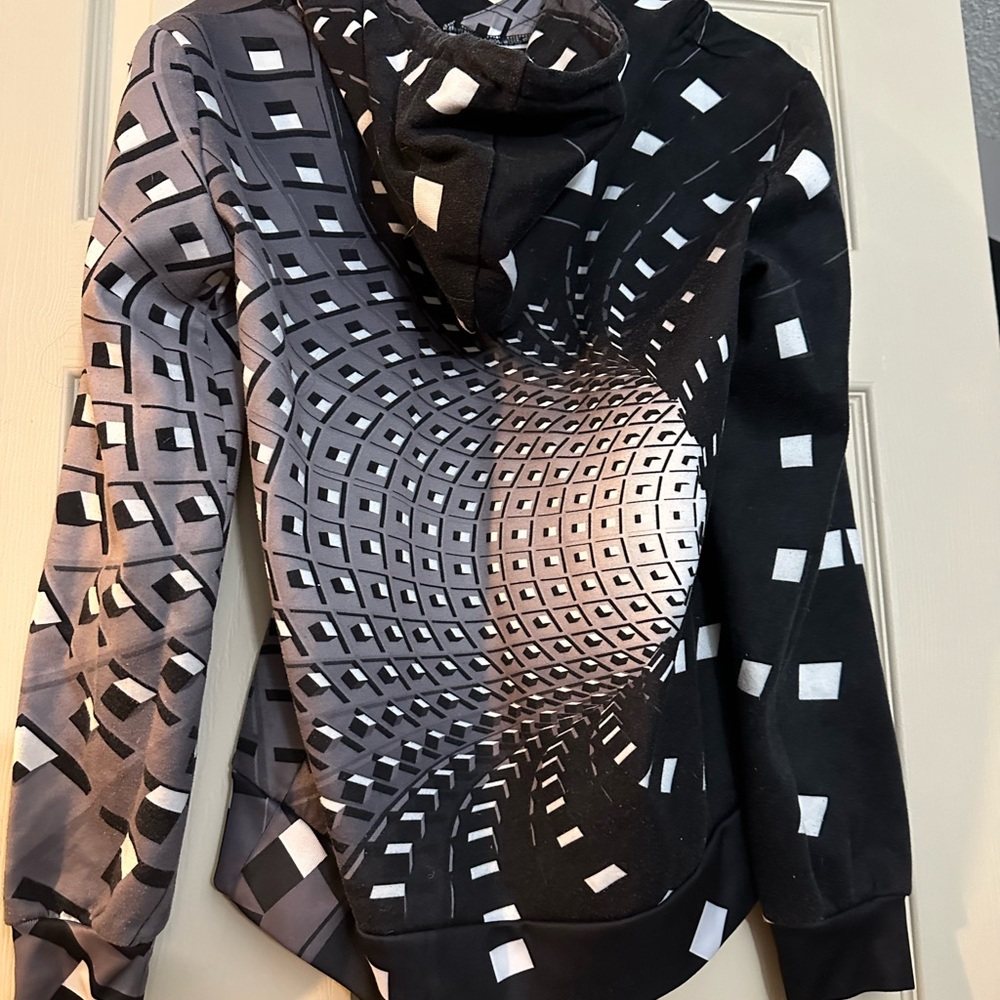 Black and white hoodie